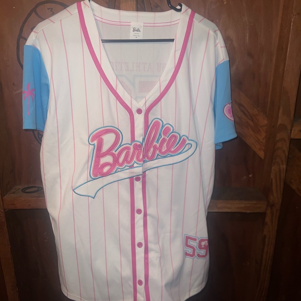 Barbie Baseball Jersey Pink Blue